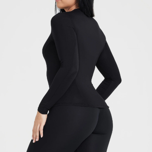 Oner Active Women's Black Mellow Soft Long Sleeve Top Size M - Picture 2 of 7